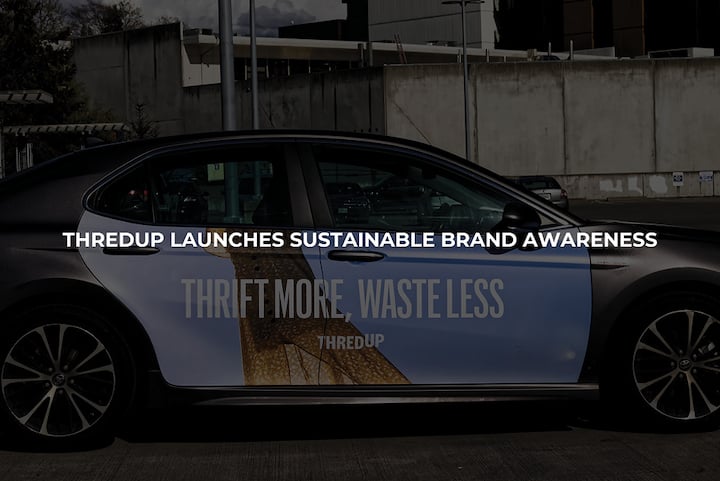 thredUP wrapped car campaign